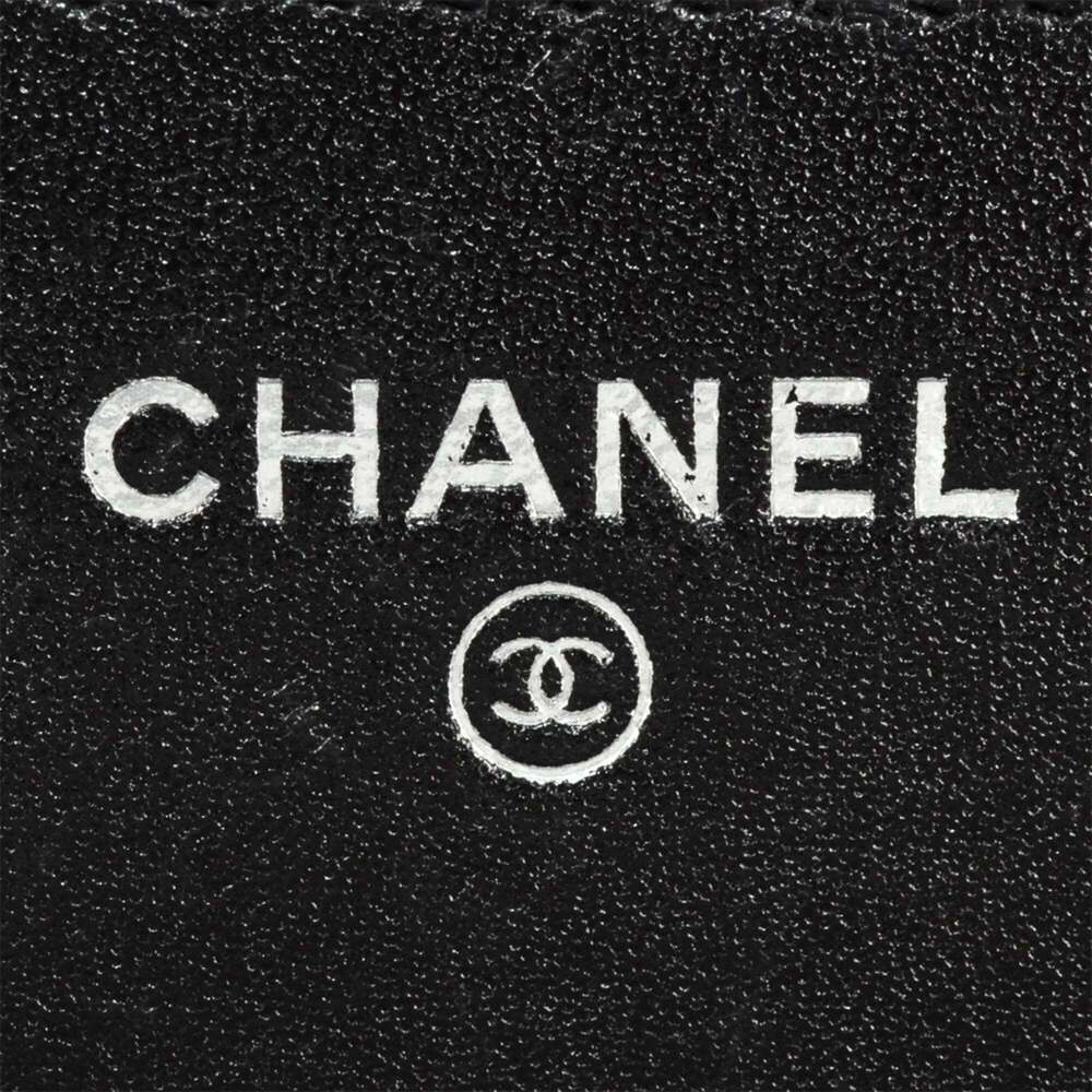 CHANEL Authentic Black Lambskin Leather Logo Wallet - Picture 7 of 9